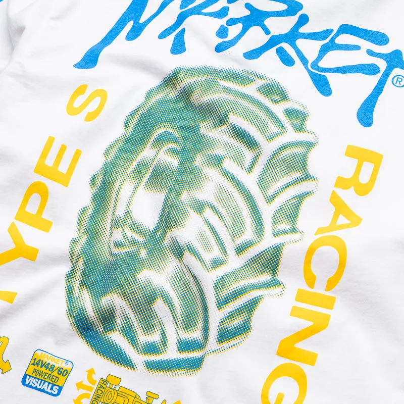 Seamless Side Panels Market Loud Pipes L/S Tee - White