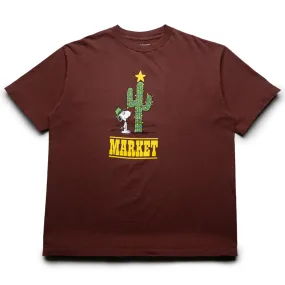 pleats Market Peanuts Desert Star Tee - Washed Brown