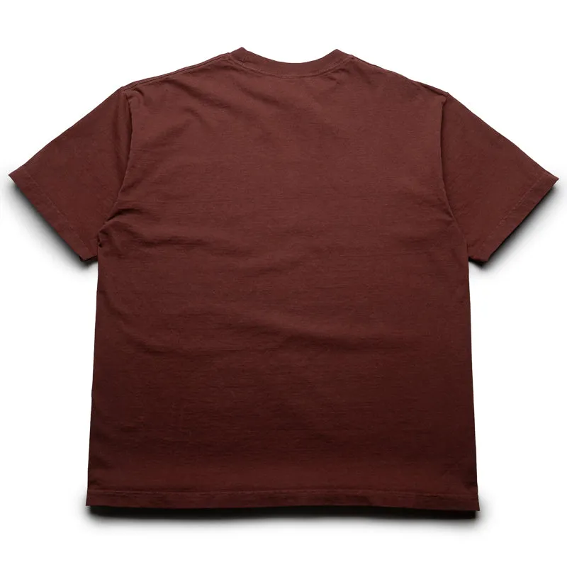 Market Peanuts Desert Star Tee - Washed Brown abstract hem Designer