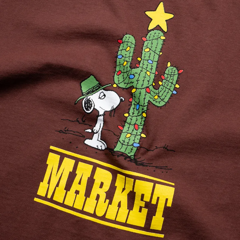bike event Market Peanuts Desert Star Tee - Washed Brown