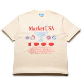 badminton venue Market Smiley 1990 Tee - Butter Cream