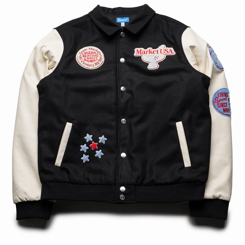 Market 1990 Varsity Jacket - Multi Magnetic Closure Details