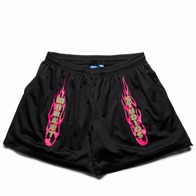 Flexible Material Double Layered Hem Market V12 Mesh Shorts - Pirate Black