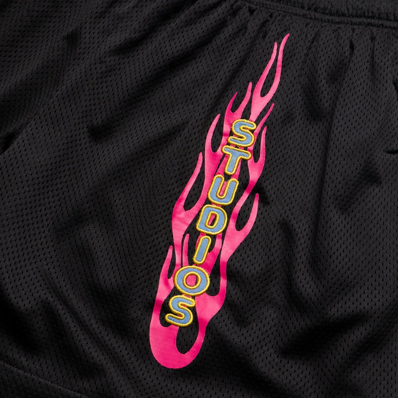Market V12 Mesh Shorts - Pirate Black Non Binding Leg Openings