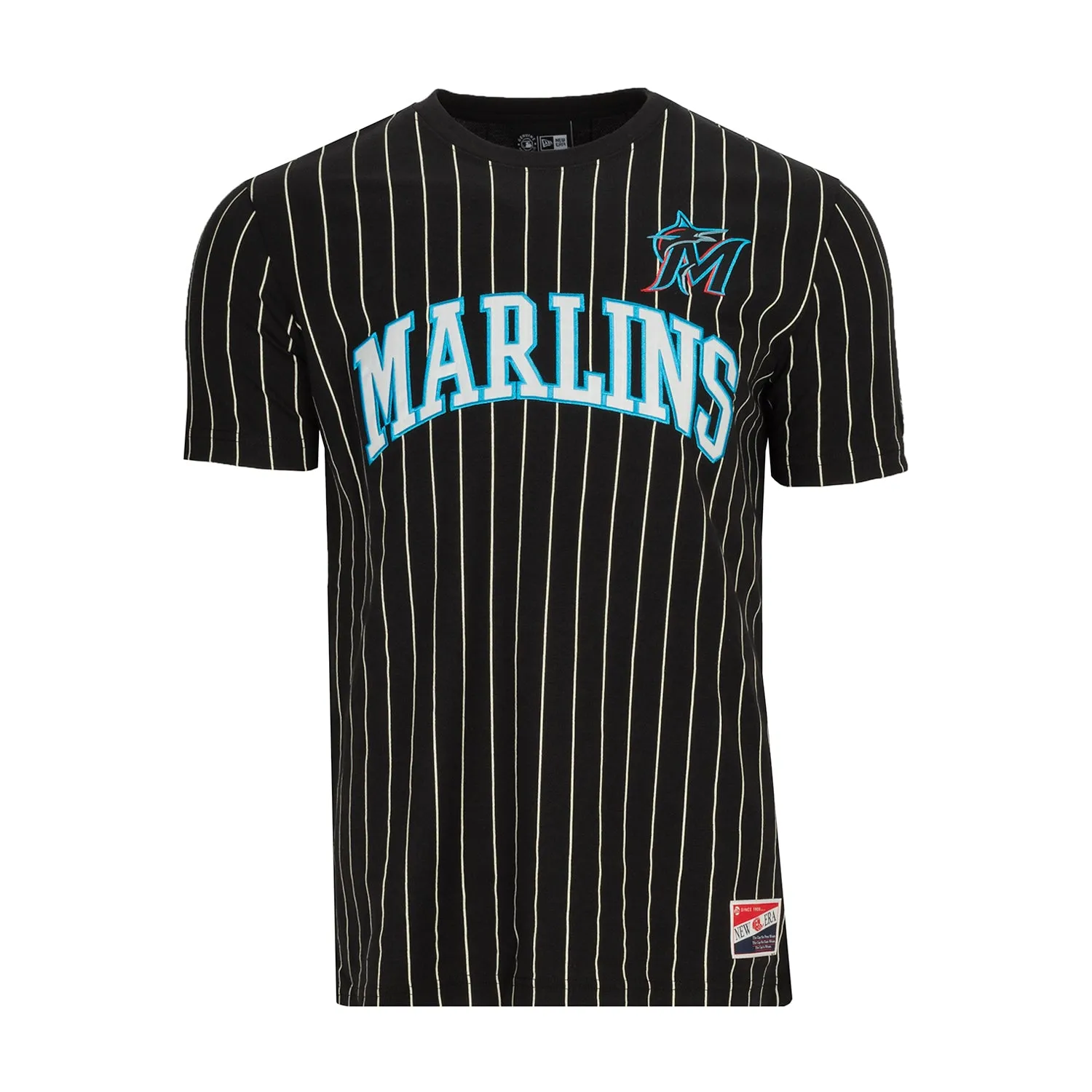 Marlins Chrome Pinstripe Tee - Mens Princess Glow