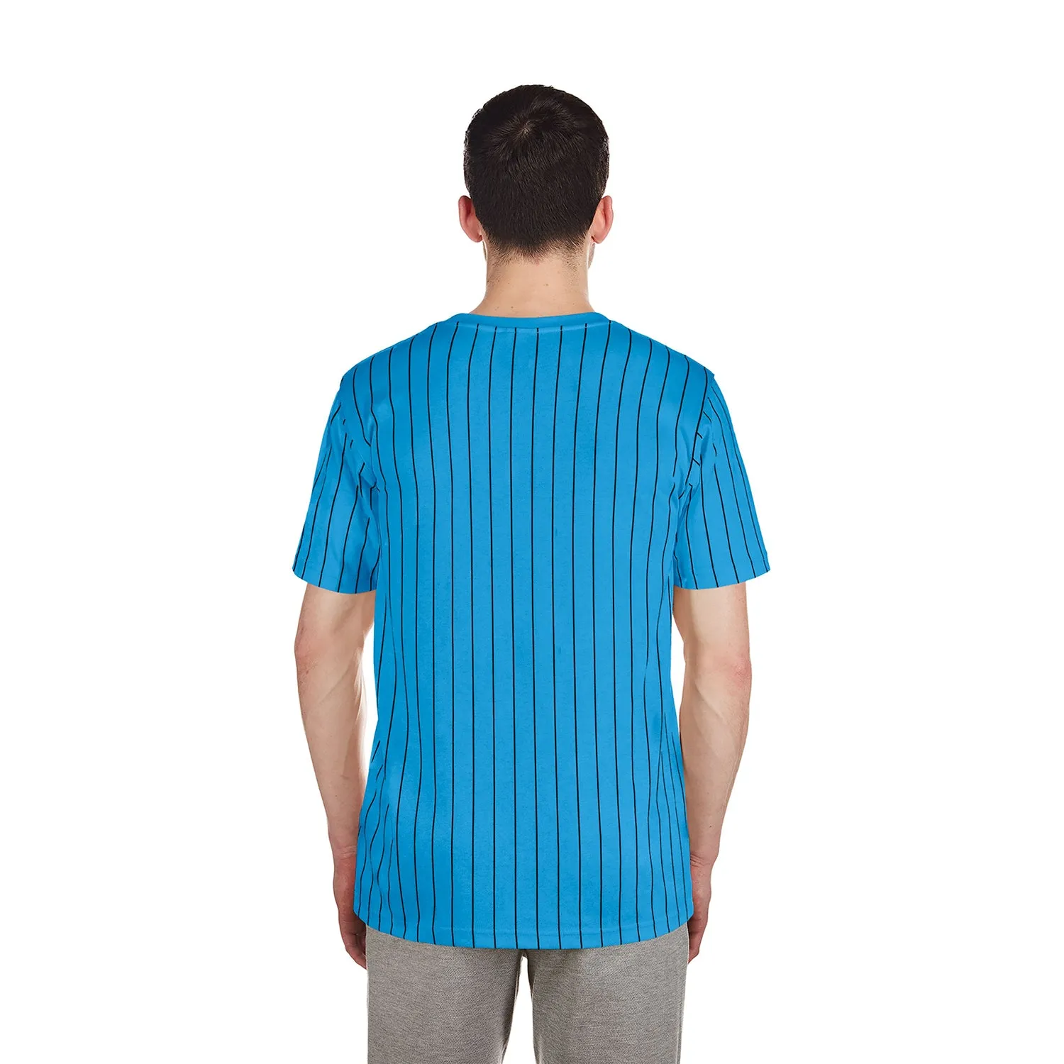 Marlins Team Logo Pinstripe Tee - Mens FadeResistant Dye