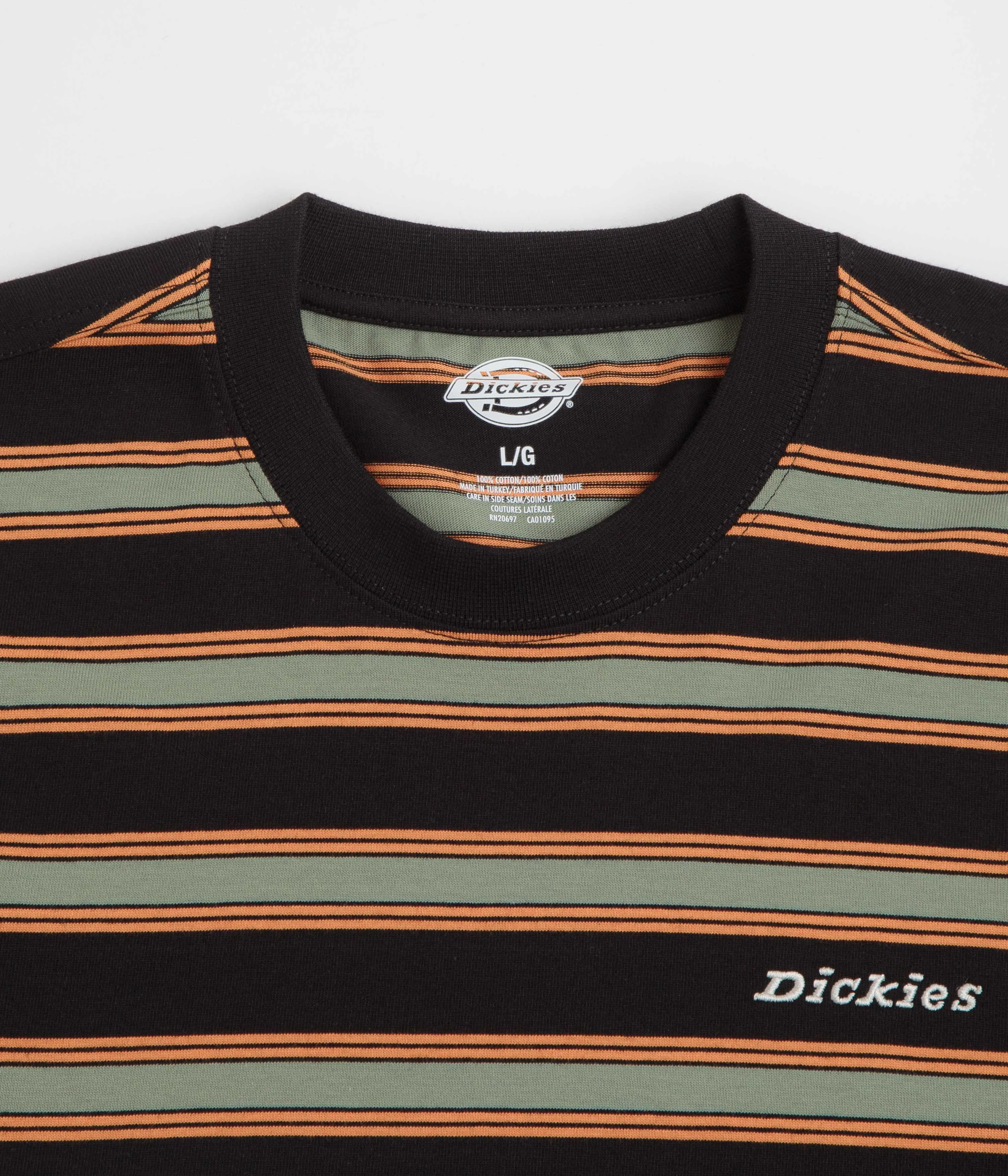 Dickies York Stripe T-Shirt - Black Elegant