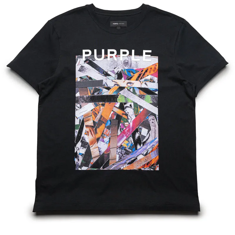 Purple Brand Clean Jersey Tee - Black Decorative details