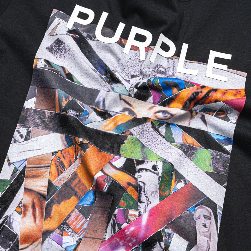 Purple Brand Clean Jersey Tee - Black Comfortable Cuffed hem
