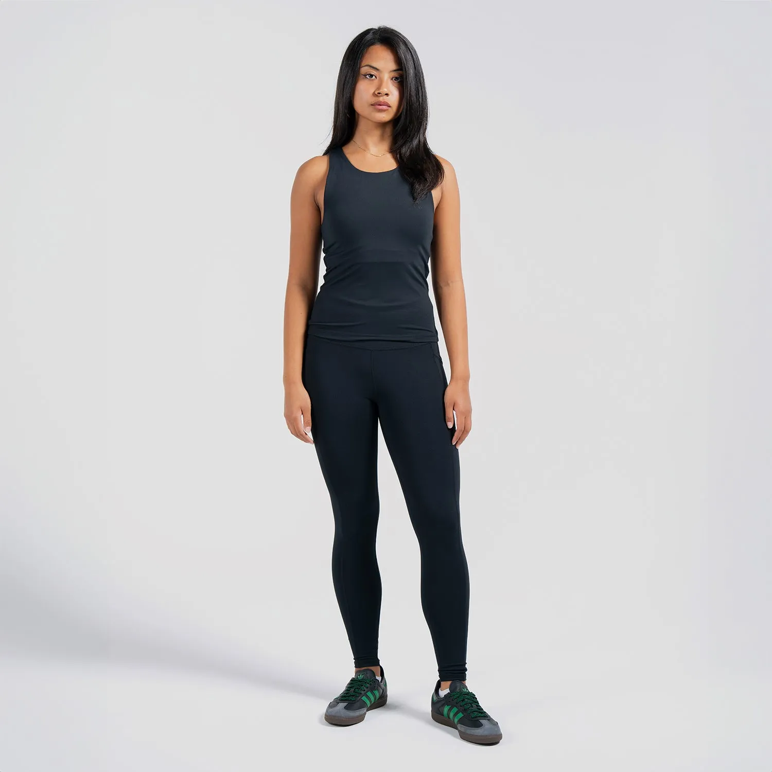 Power HW Pocket Legging - Womens Collapsible Hood Office Glam