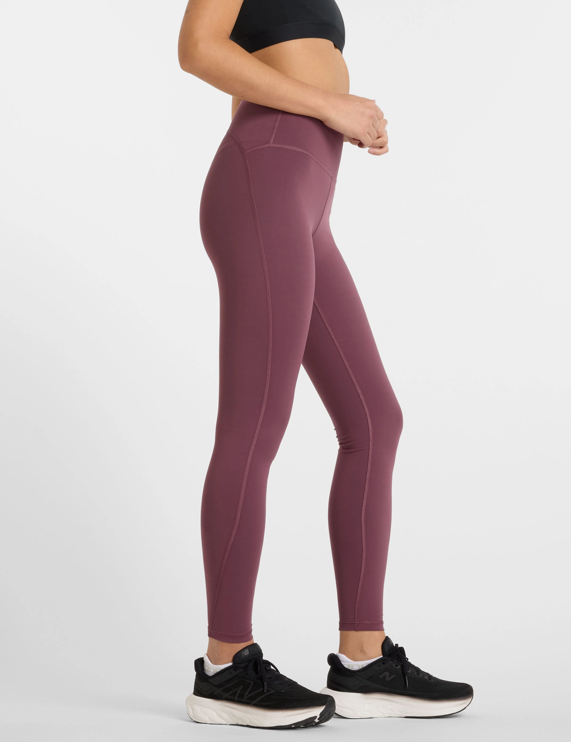 NB Sleek High Waisted Legging 27" - Faded Plum Non Sheer Material Daily Routine Fitness Lover