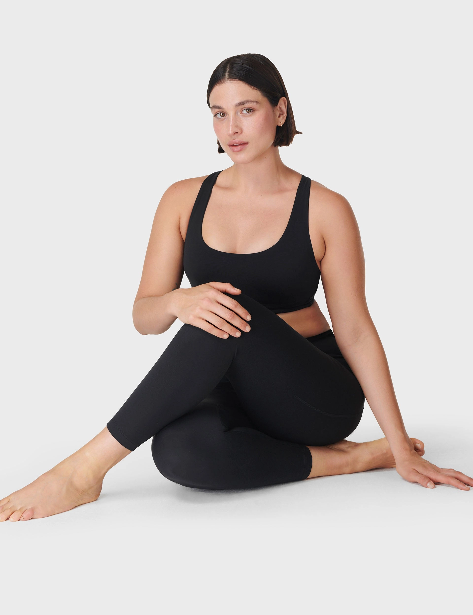 Body Shaping Beginner Level Beginner Level High Waist Super Soft 7/8 Yoga Leggings - Black