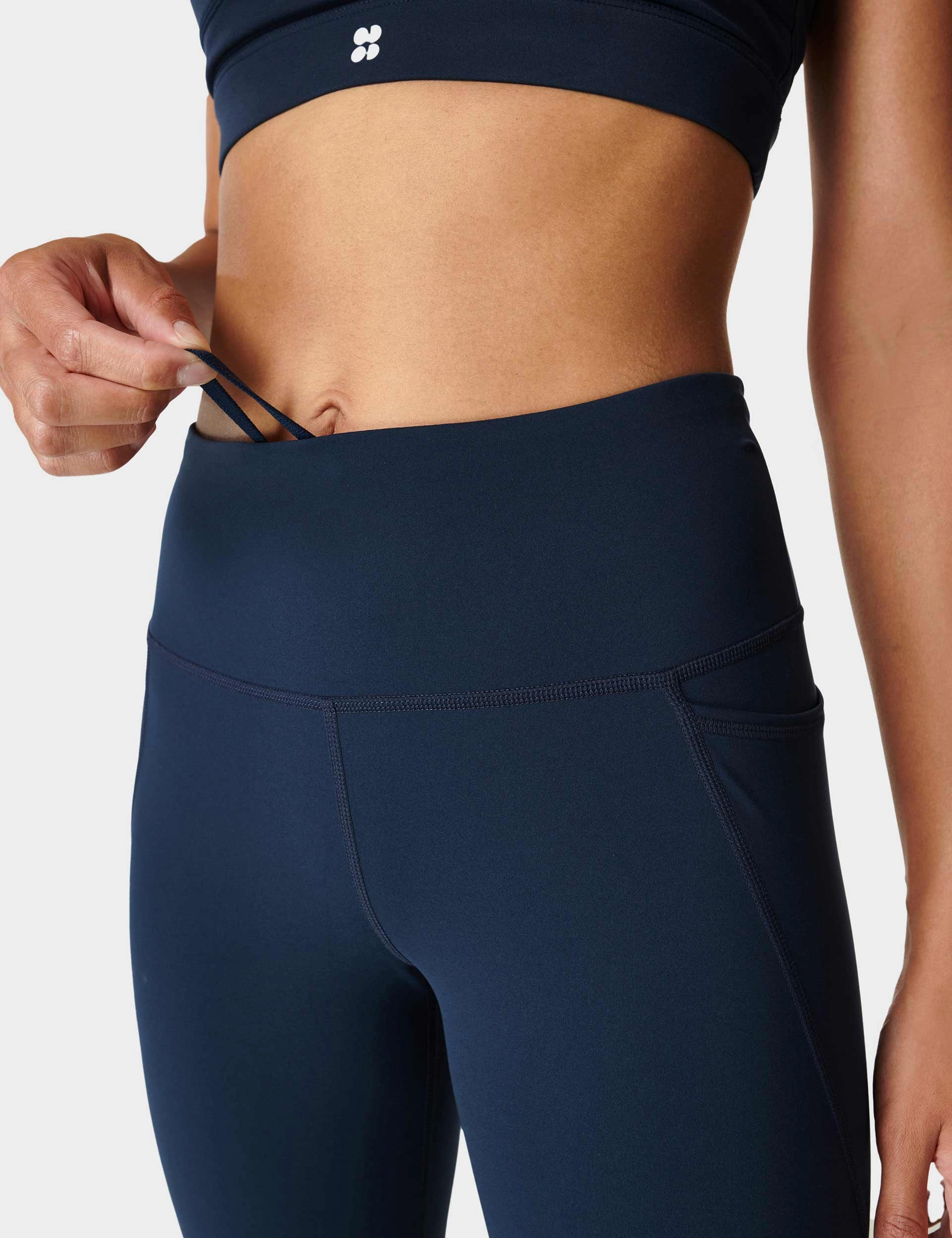 Power 7/8 Gym Leggings - Navy Blue Budget Friendly Fade Resistant Unisex Style Four Way