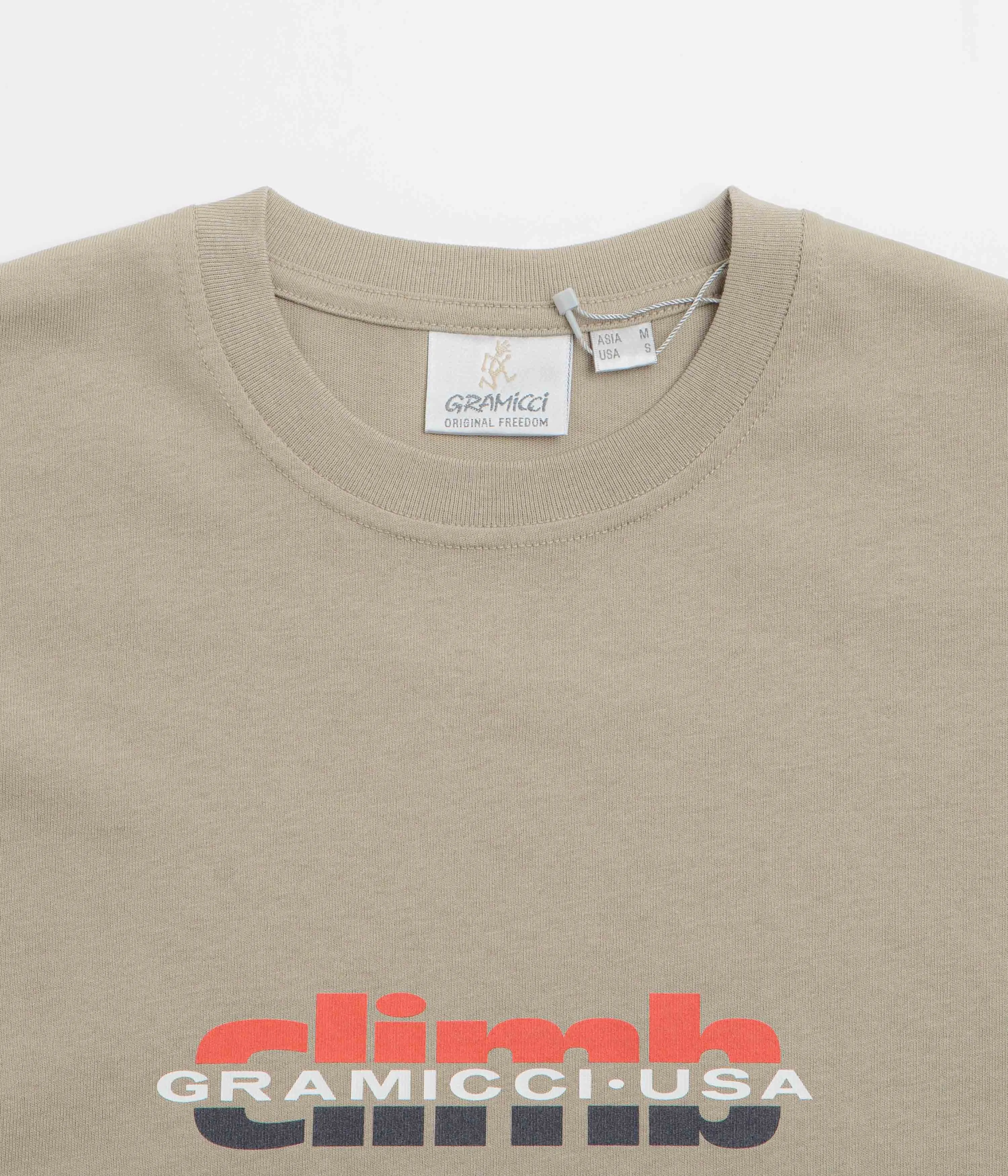cardigan silhouette Gramicci Climb T-Shirt - Khaki
