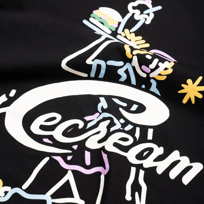 Modern Prints Modernity Ice Cream Waitress Tee - Black