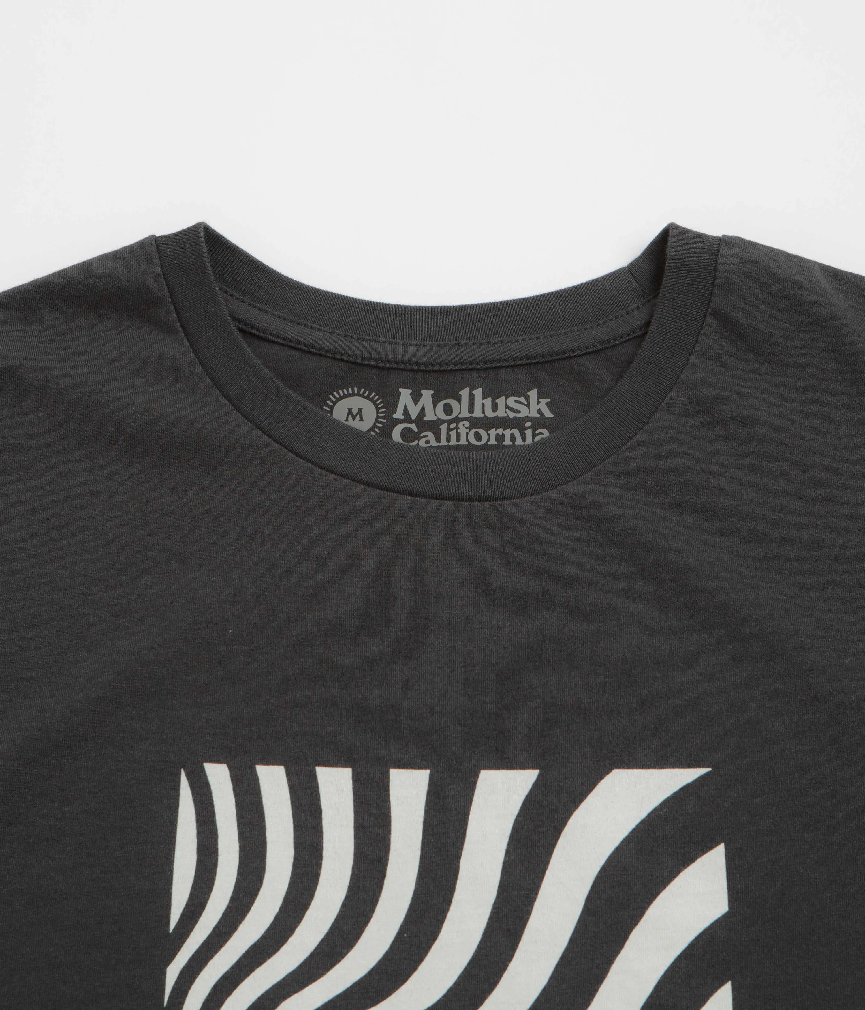 surfing event Mollusk Optic Wave T-Shirt - Faded Black