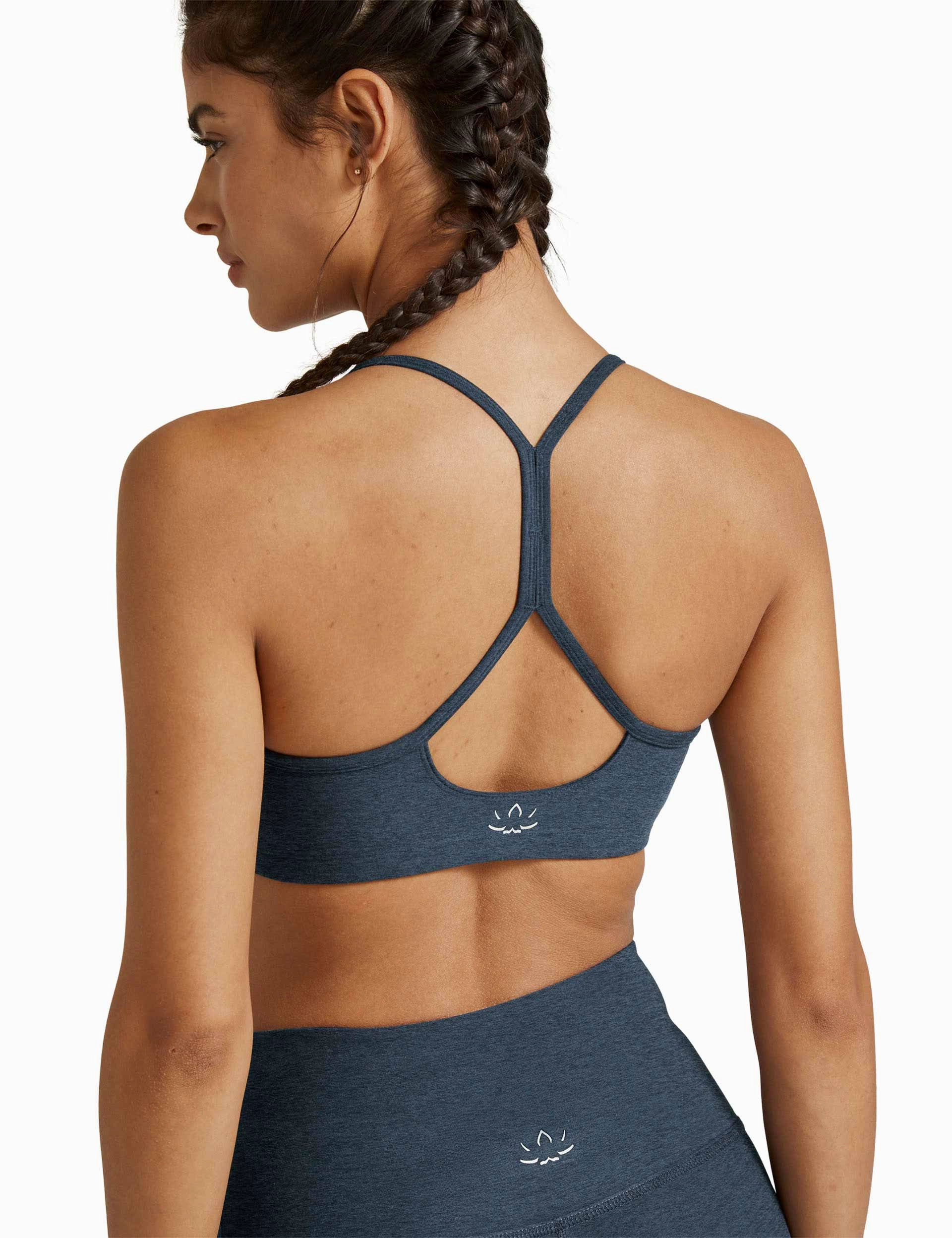 Flexible Band Spacedye Slim Racerback Bra - Nocturnal Navy