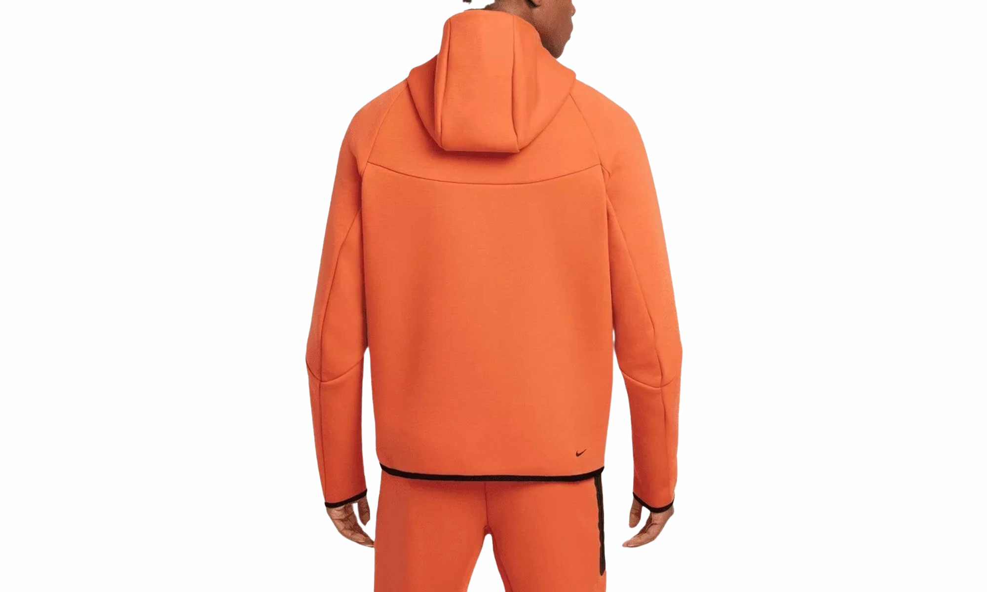 Men's Tech Full-zip Windrunner Hoodie Mens Style "ORANGE/BLACK"