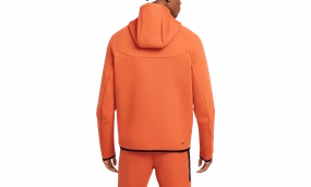 Men's Tech Full-zip Windrunner Hoodie Mens Style "ORANGE/BLACK"