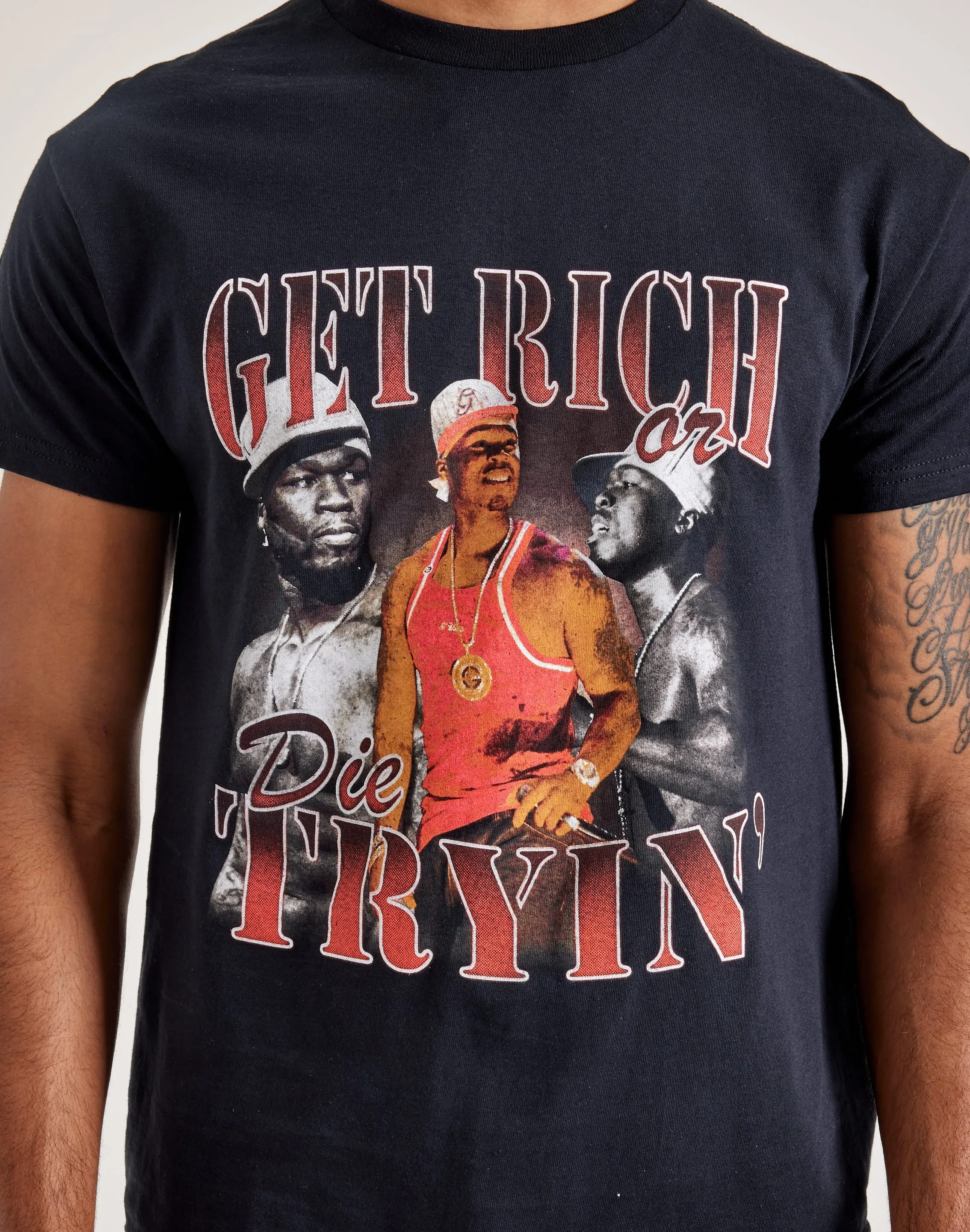 Merch Traffic 50 Cent Get Rich Or Die Tryin' Tee SkinFriendlyElastic ZeroRestrictionMobility