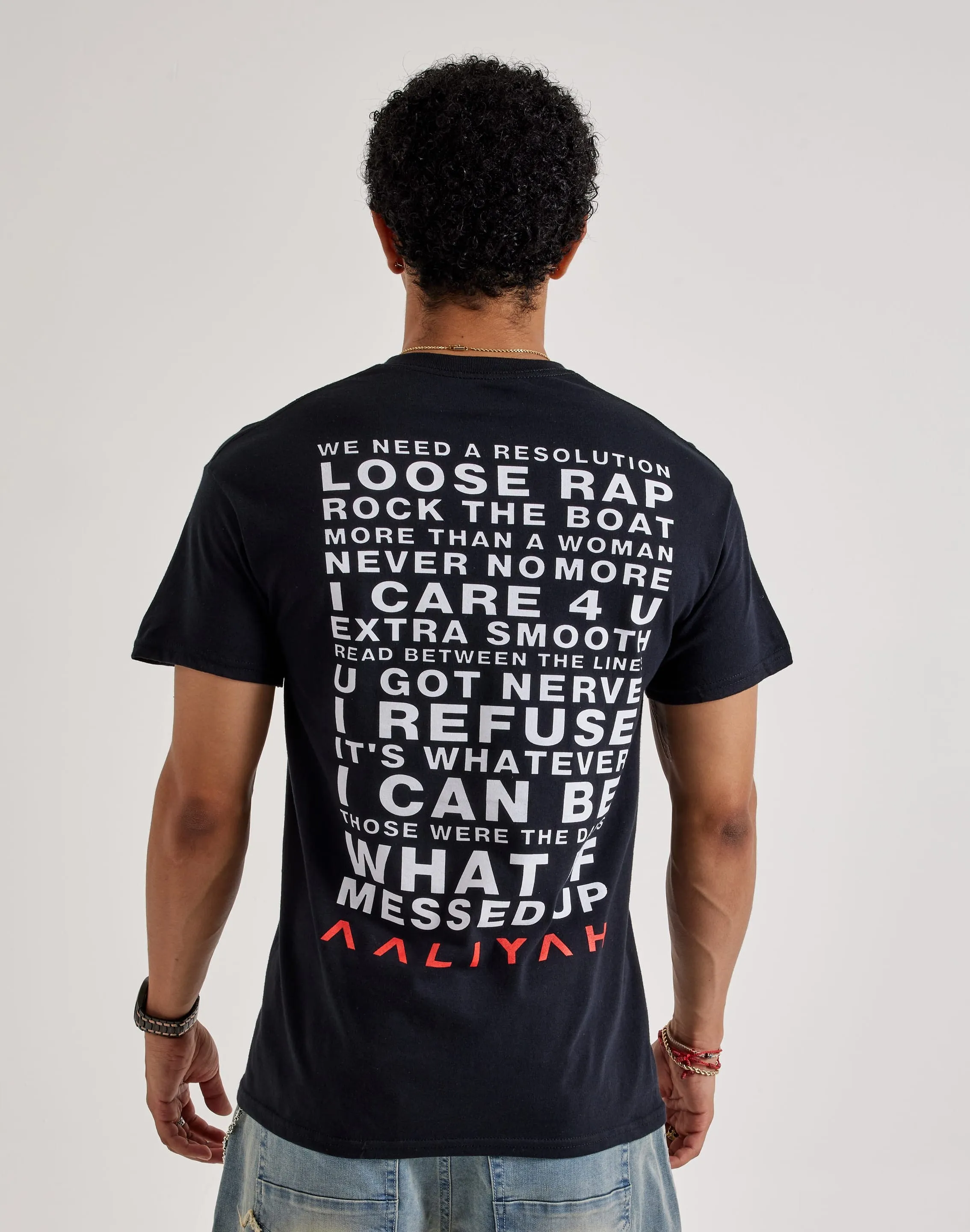 Quick Wear Art Glow Merch Traffic Aaliyah Songlist Tee