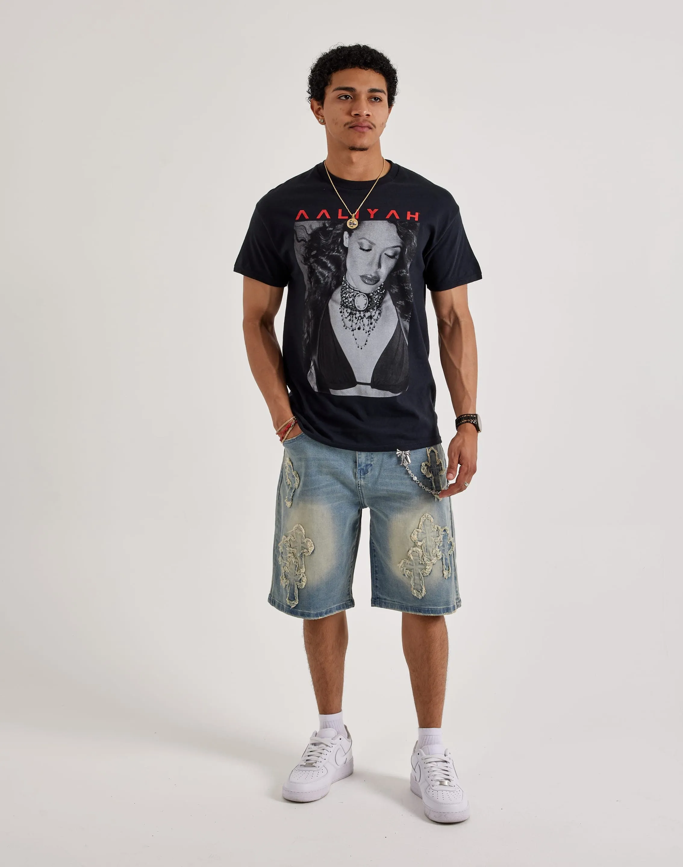 Merch Traffic Aaliyah Songlist Tee WrinkleResistantCloth Lake Glow