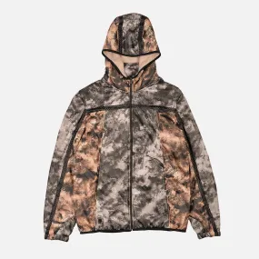 MESH POLAR FLEECE ZIP UP HOODIE - CAMO FlatlockStitching