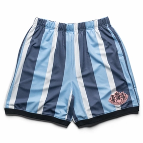 Pleasures JPFC Sport Shorts - Blue Wide Leg Silhouette Luxury Brand
