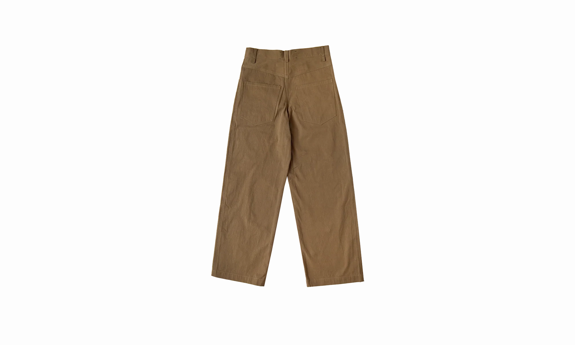 Metal Bead Boyfriend Jeans "Beige" Brushed Interior