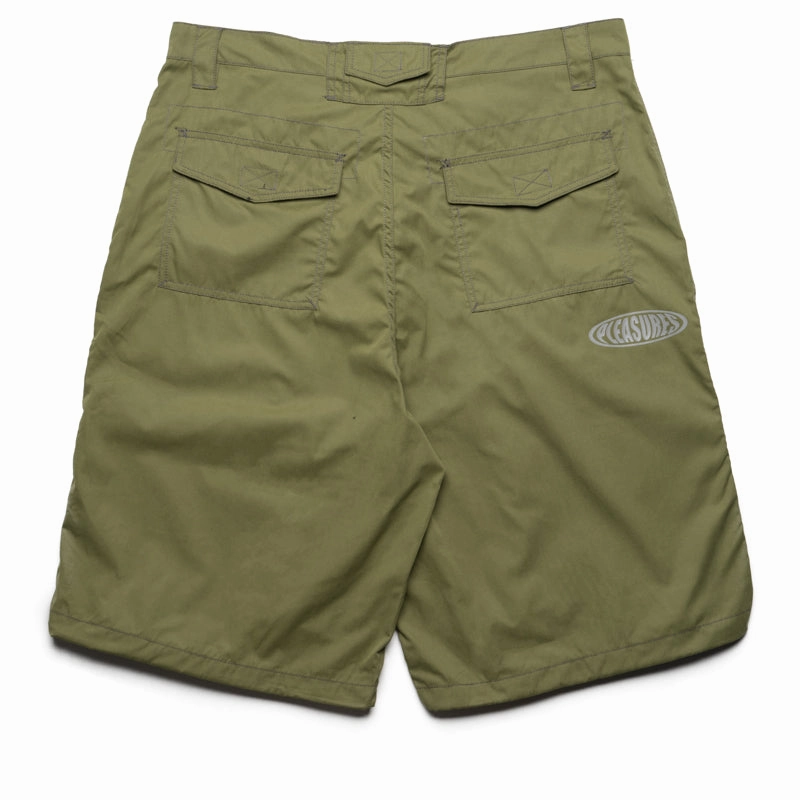 Pleasures Raider Cargo Shorts - Olive Cargo Pockets