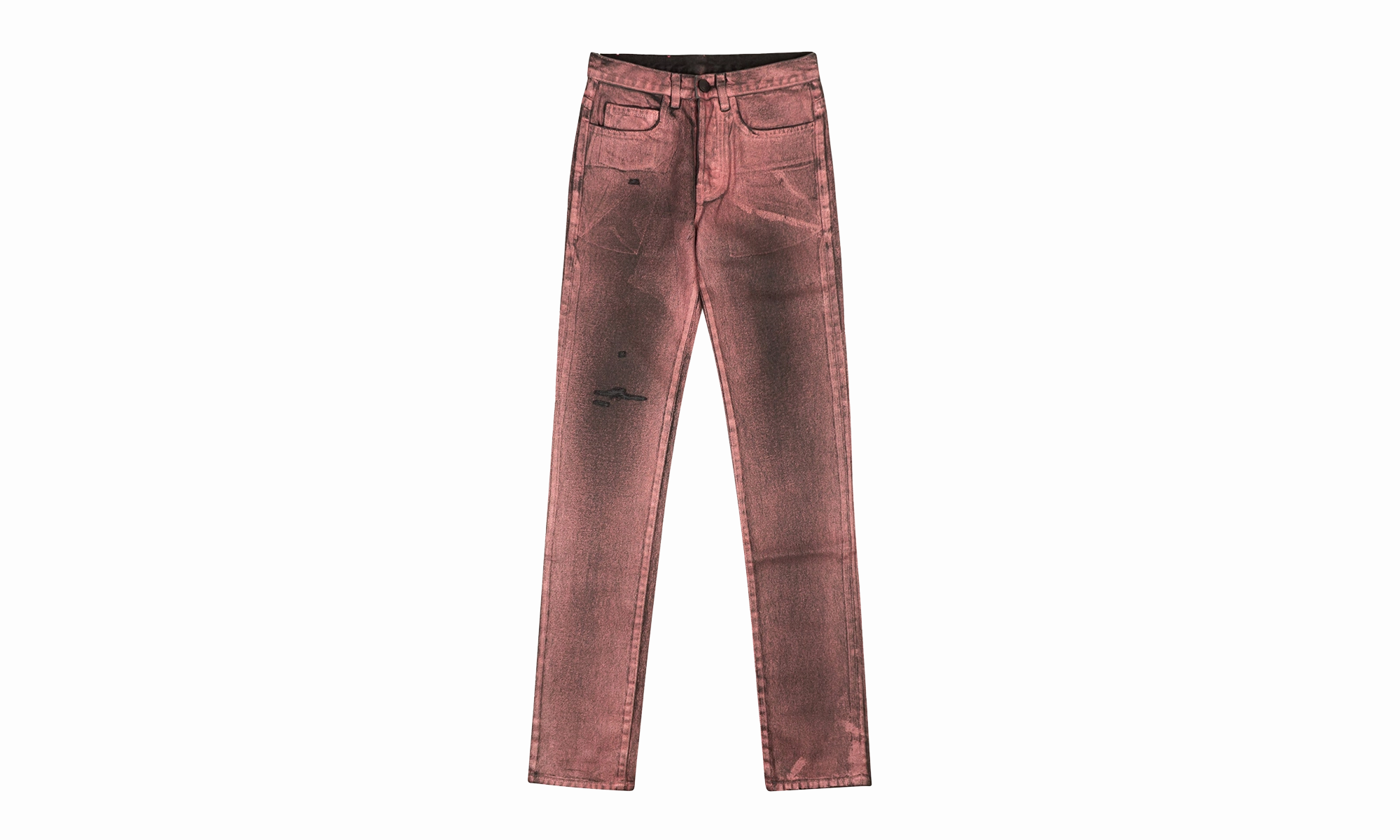 Daily Fashion Metallic Wash Jeans "Black / Pink"