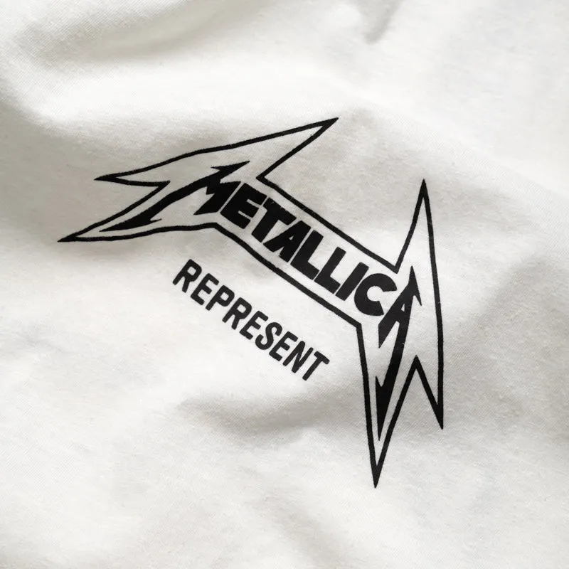 Metallica x Represent Local Crew L/S Tee - Flat White Cultural Event