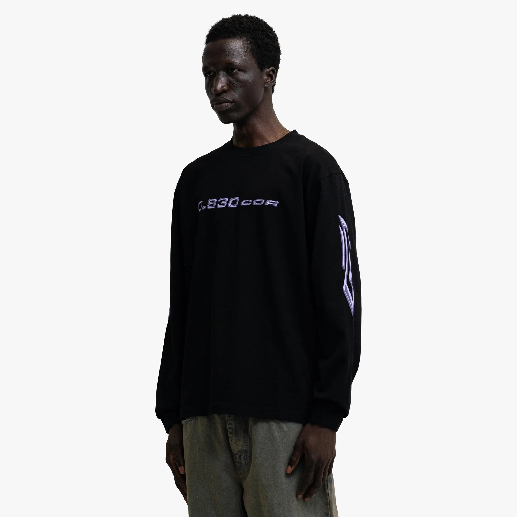 Metalwood 830 COR T-Shirt Black modern hem sports scene
