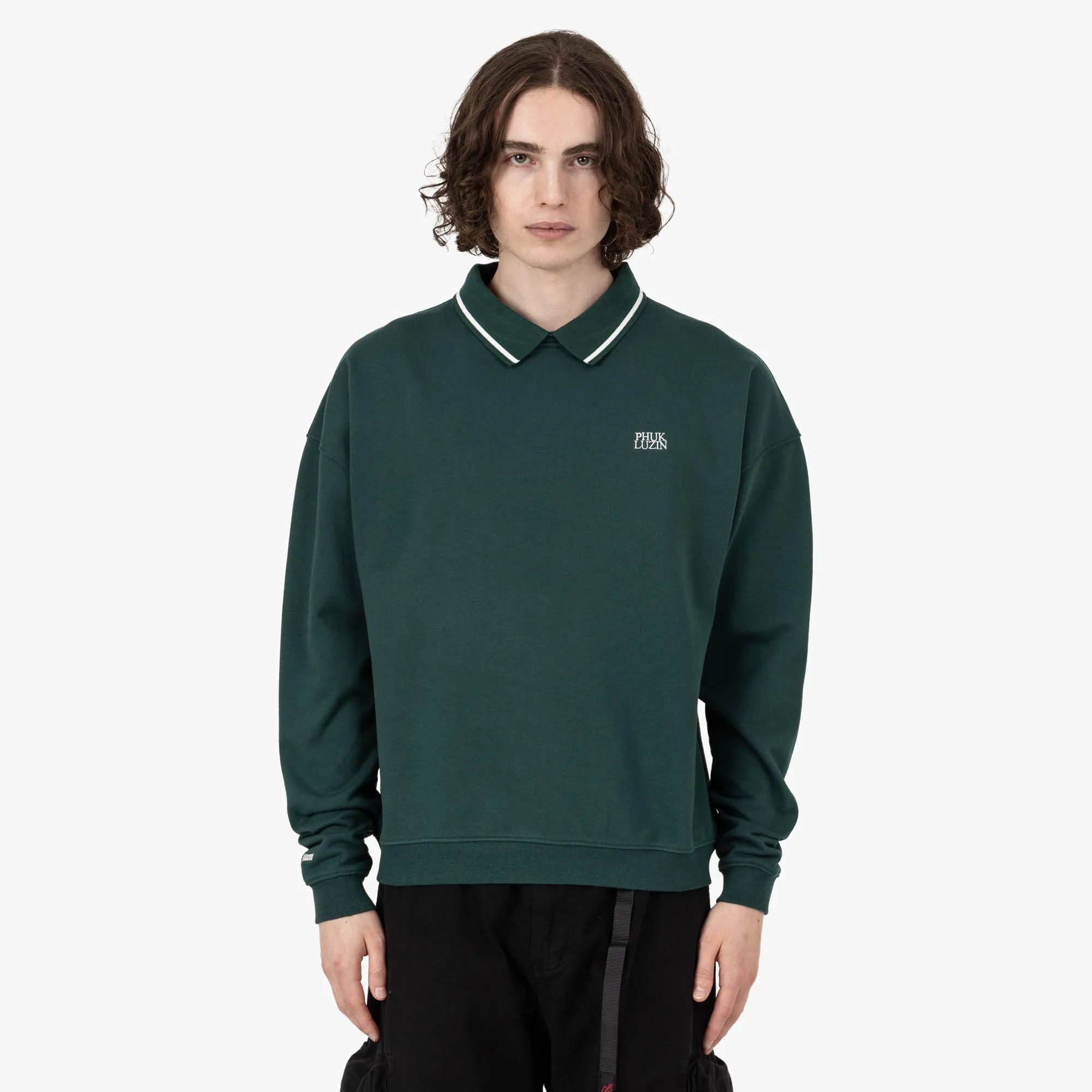 Metalwood Phuk Luzin Collared Sweatshirt / Spruce Essential Active