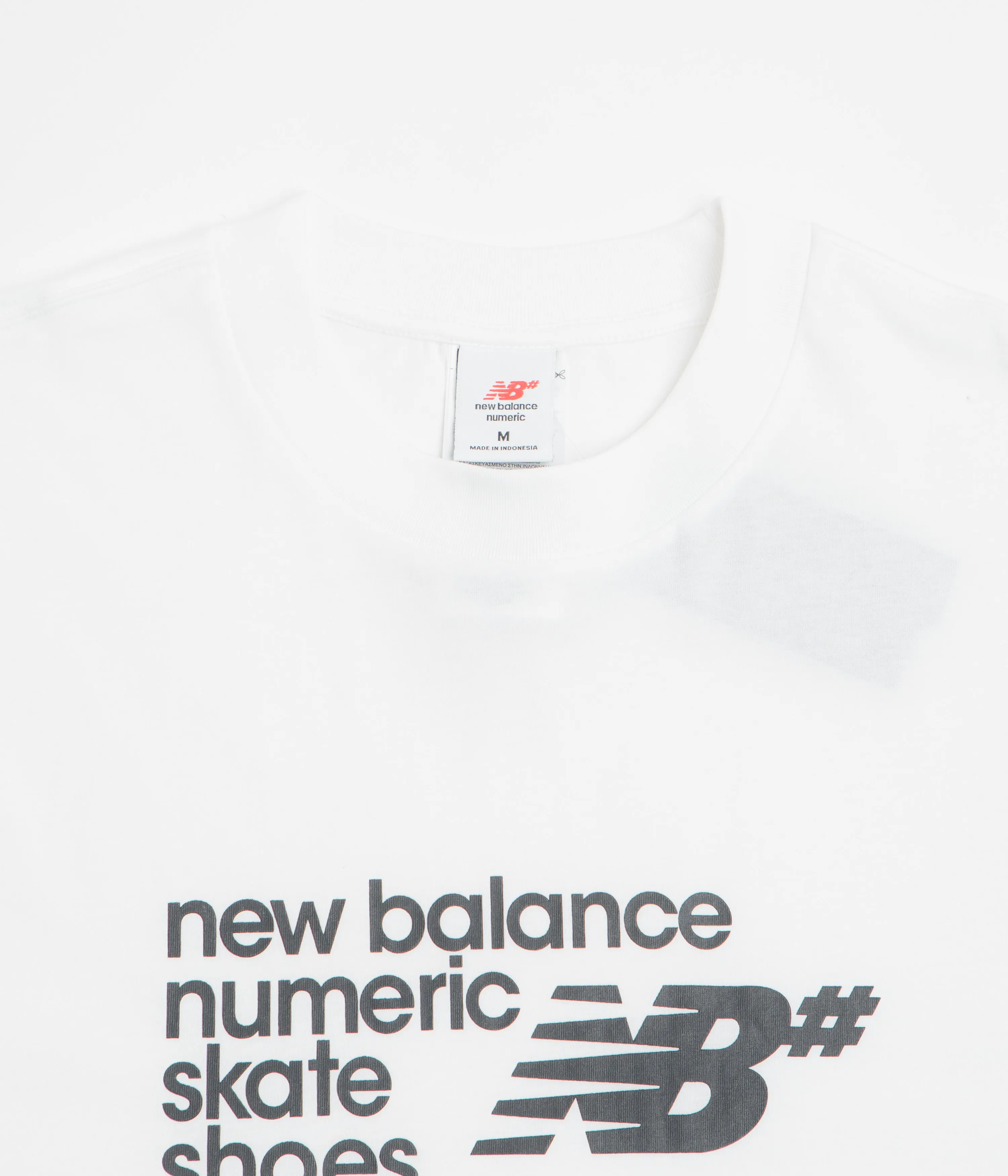 New Balance Numeric Stacked Graphic T-Shirt - White City Life flight venue