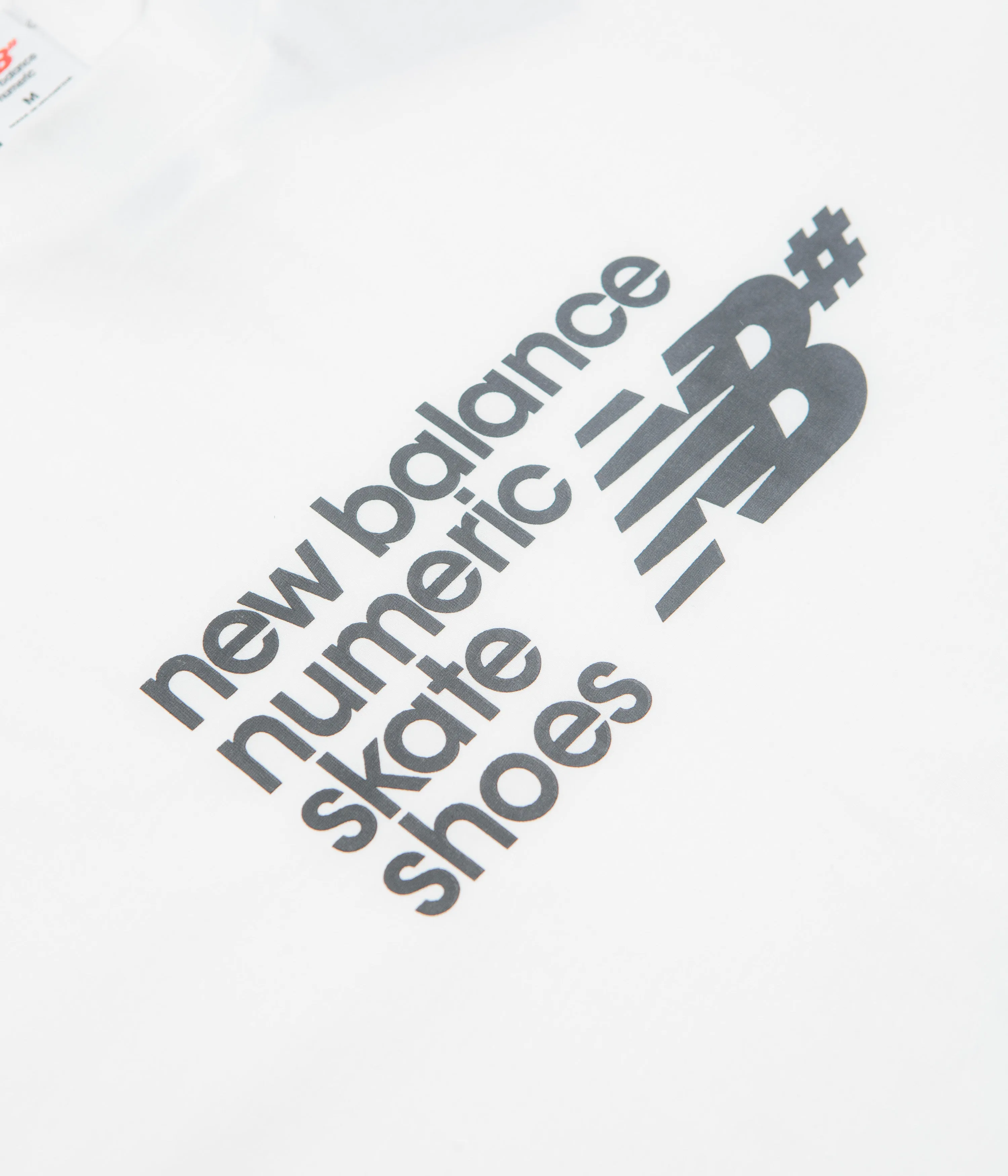 Cold Weather Pastel Colors New Balance Numeric Stacked Graphic T-Shirt - White