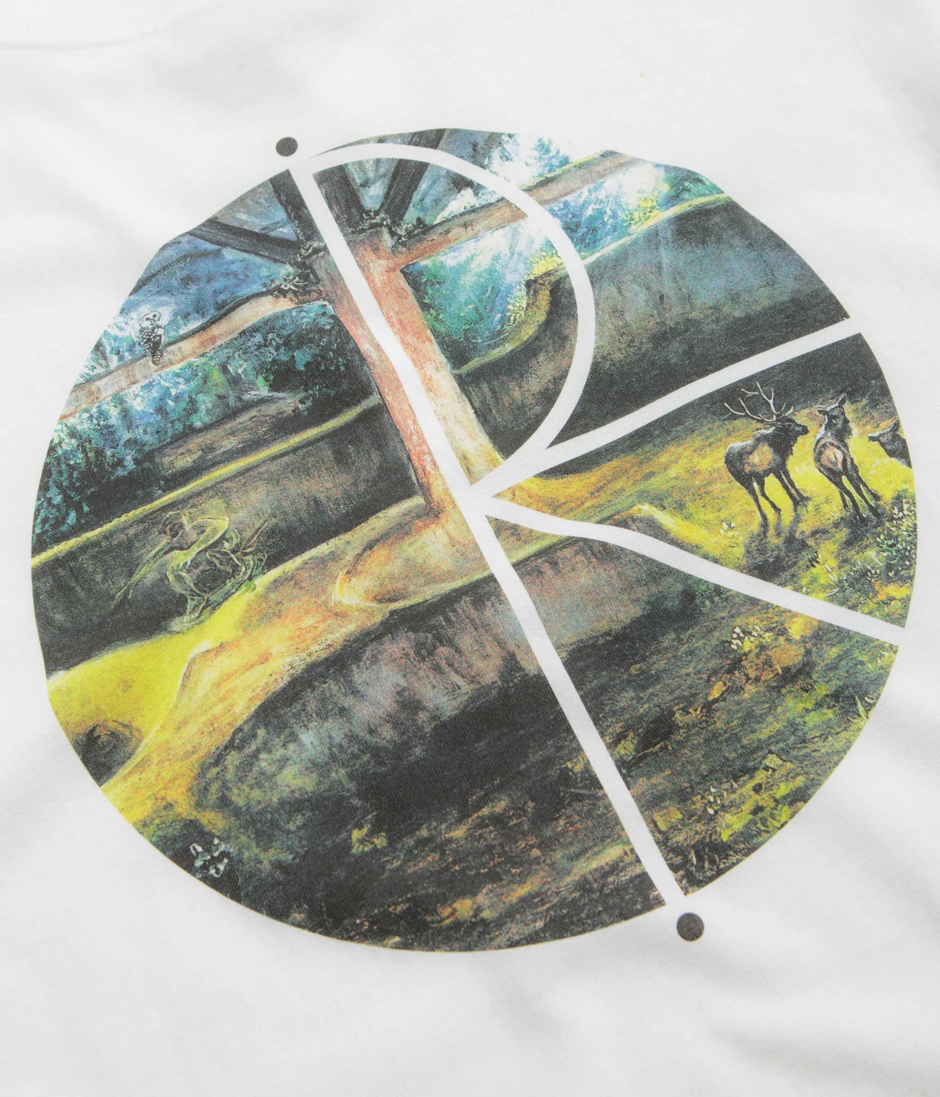 Polar Burnside 2084 Fill Logo T-Shirt - White Maxi length Tropical region