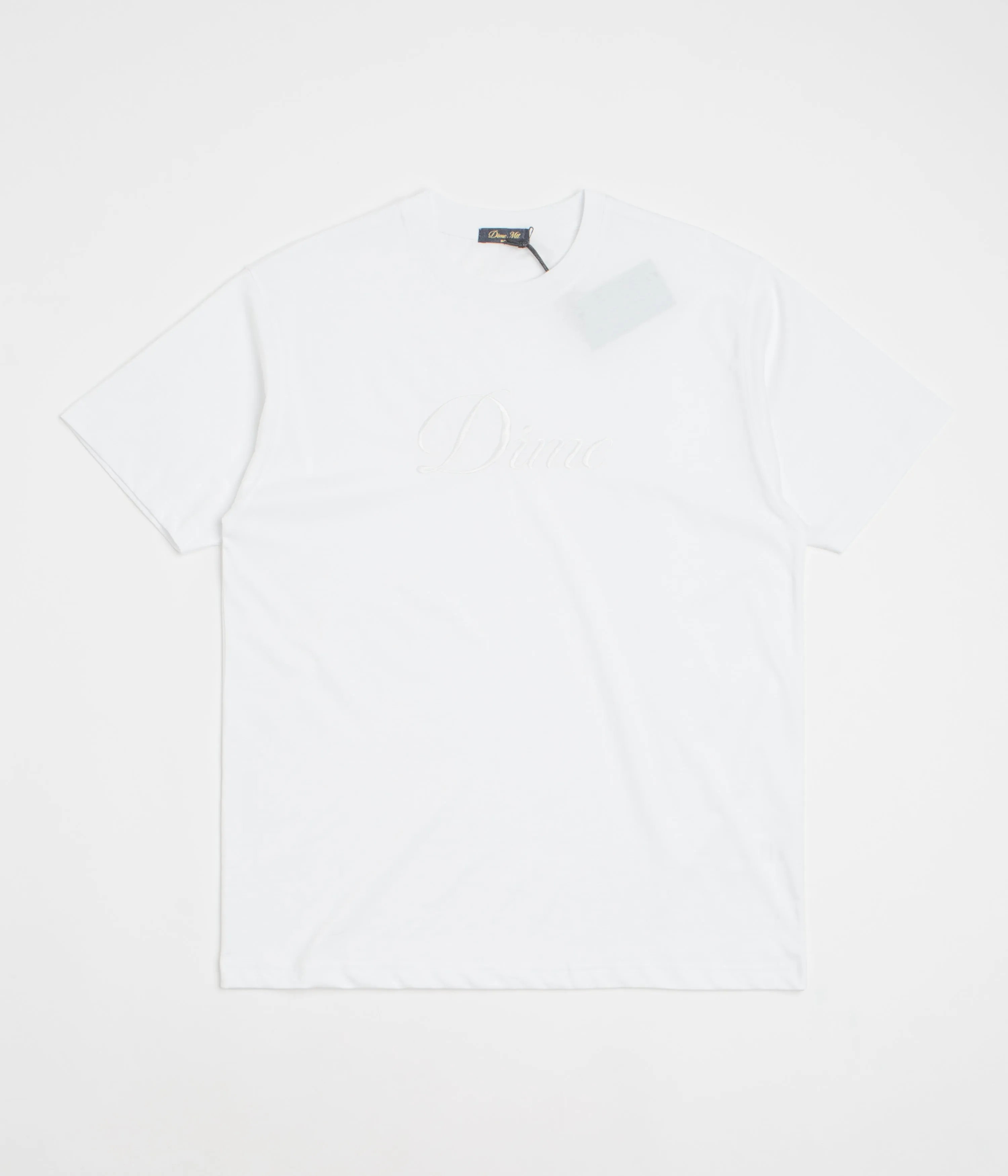 tent event stretchability Dime Cursive T-Shirt - White