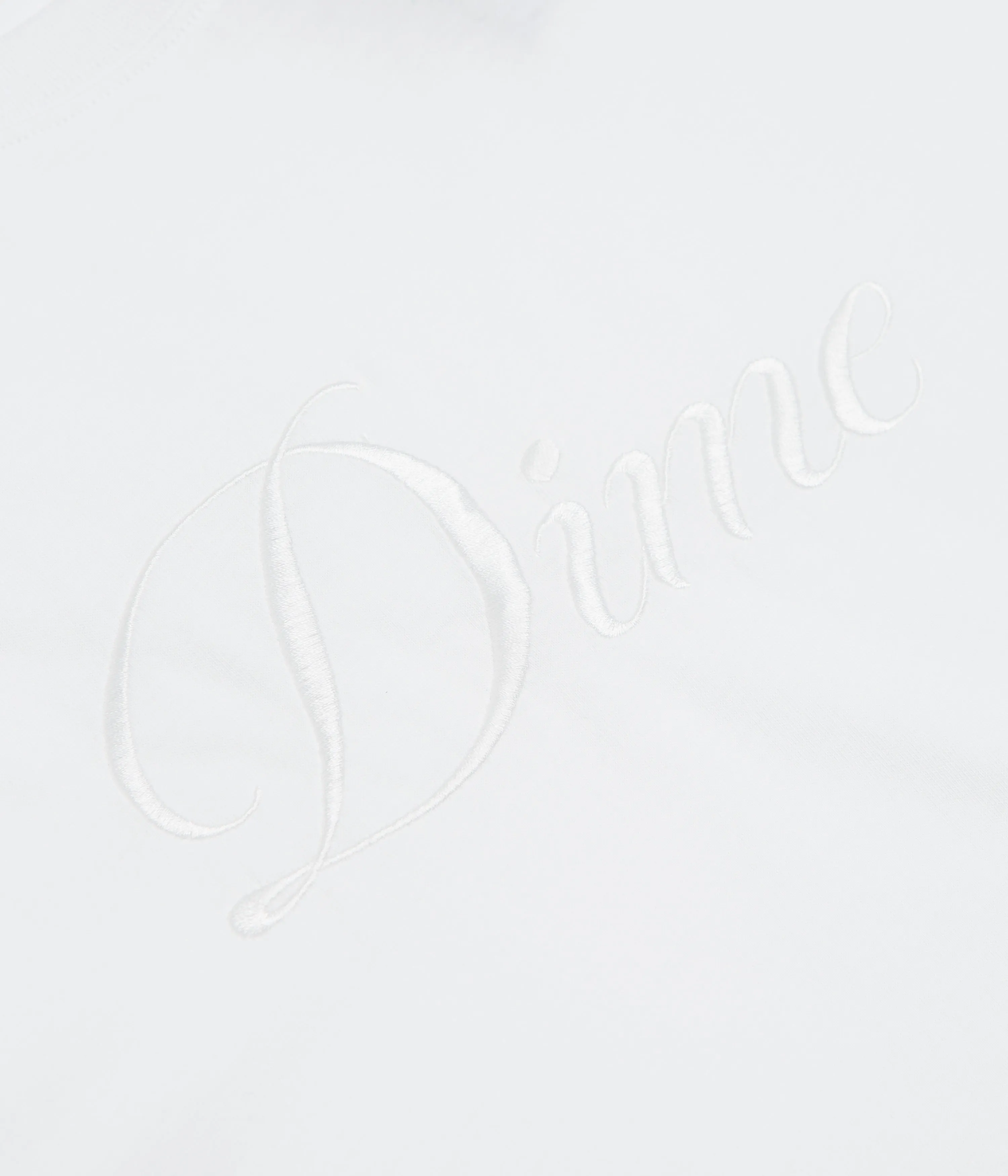 Dime Cursive T-Shirt - White car event silk shirt
