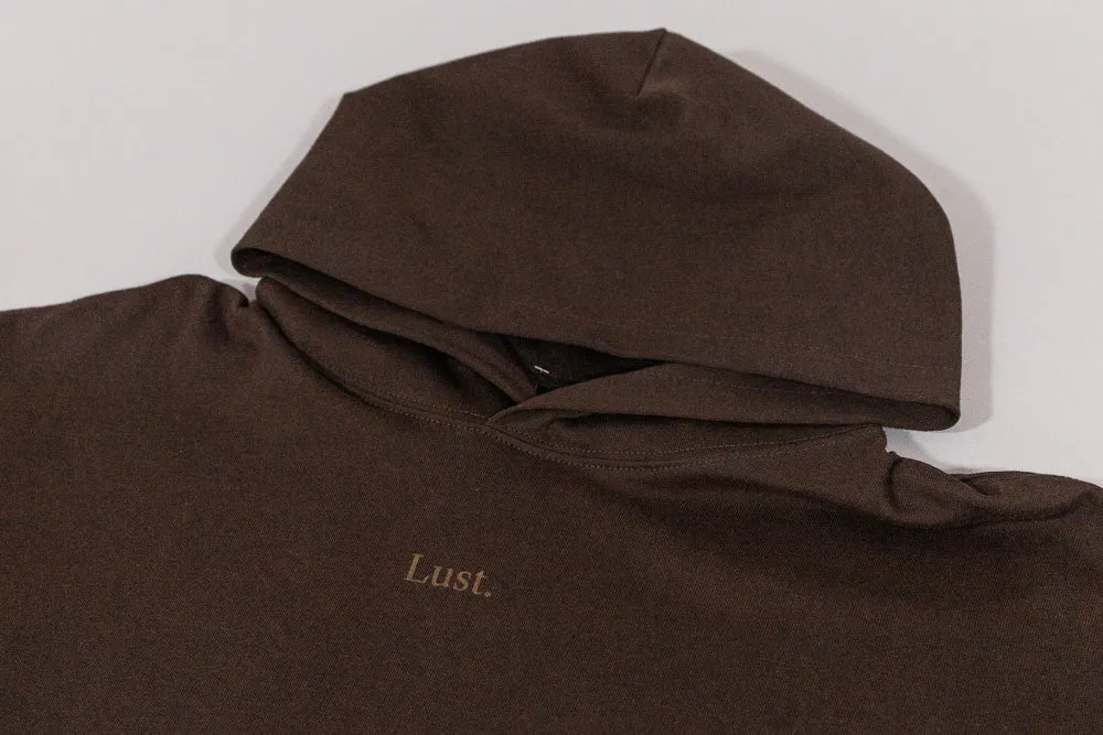 Zero Waste Cut Pattern BreathableMesh Lust Brand Hoodie 'Brown'