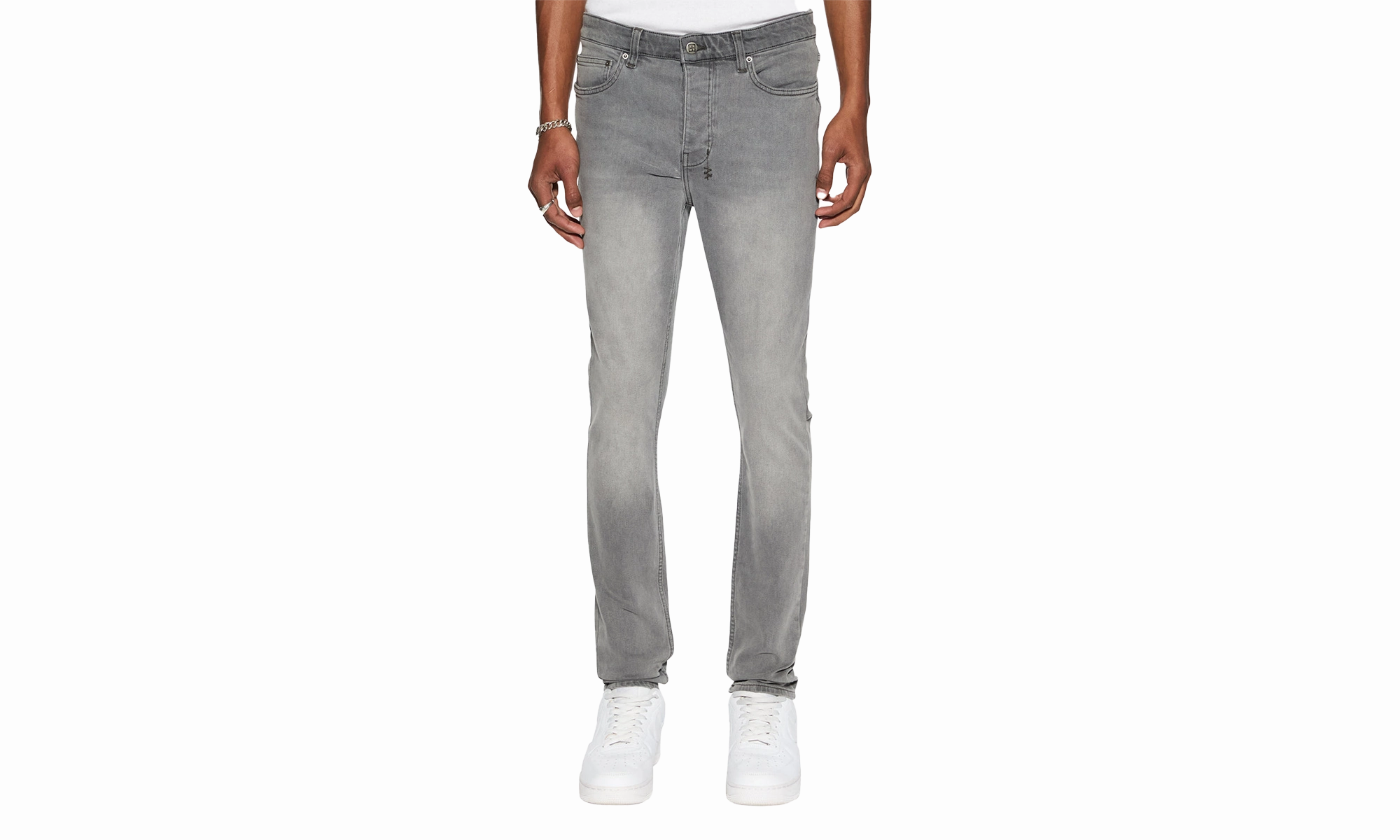 Mid -Long Rise Slim Tapered Leg Full Length Jeans "Chitch Prodigy" Active Days Go To Look