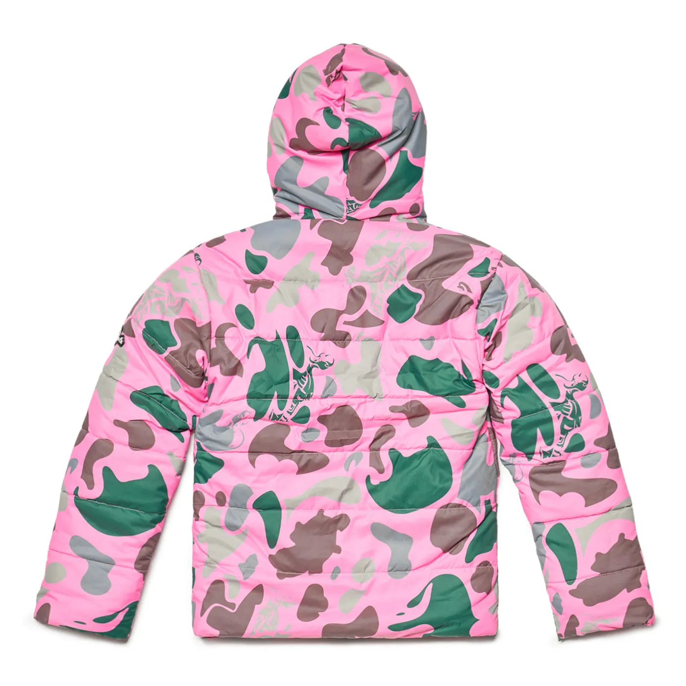 MILITARY CAMO PUFFER JACKET - PINK LightweightWeave
