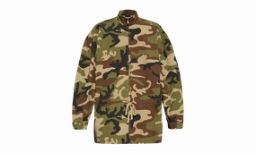 ButterySoftTexture Military Nylon Mocneck Anorak Jacket "Woodland Camo"