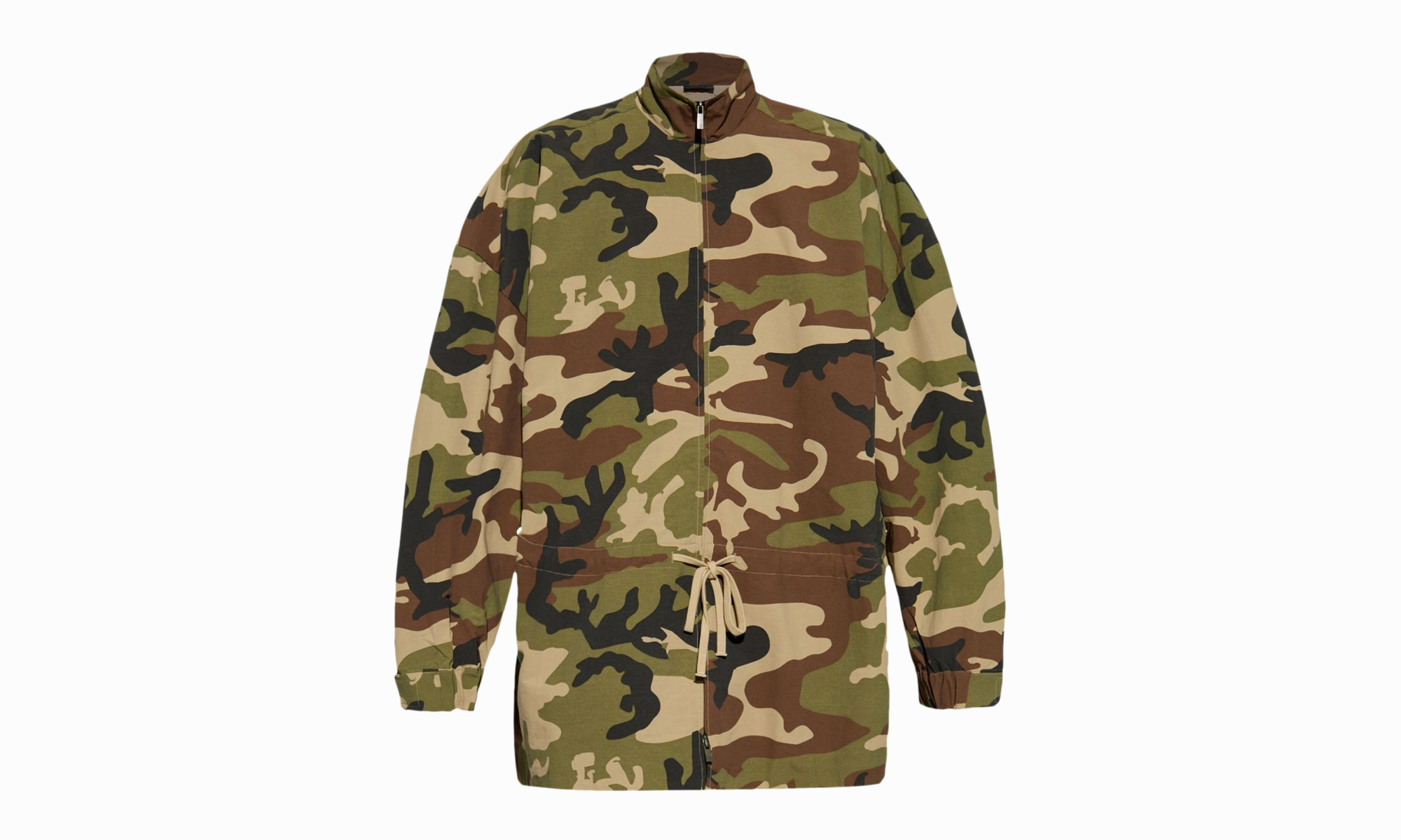 ButterySoftTexture Military Nylon Mocneck Anorak Jacket "Woodland Camo"