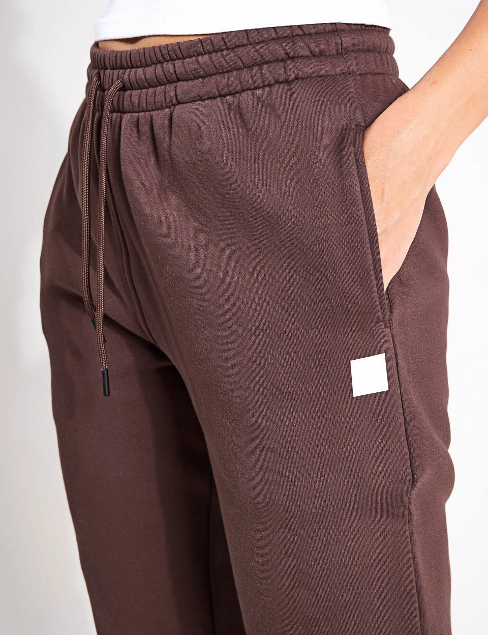 Millie Slim Fleece Track Pant - Oak Sweat Wicking Waistband