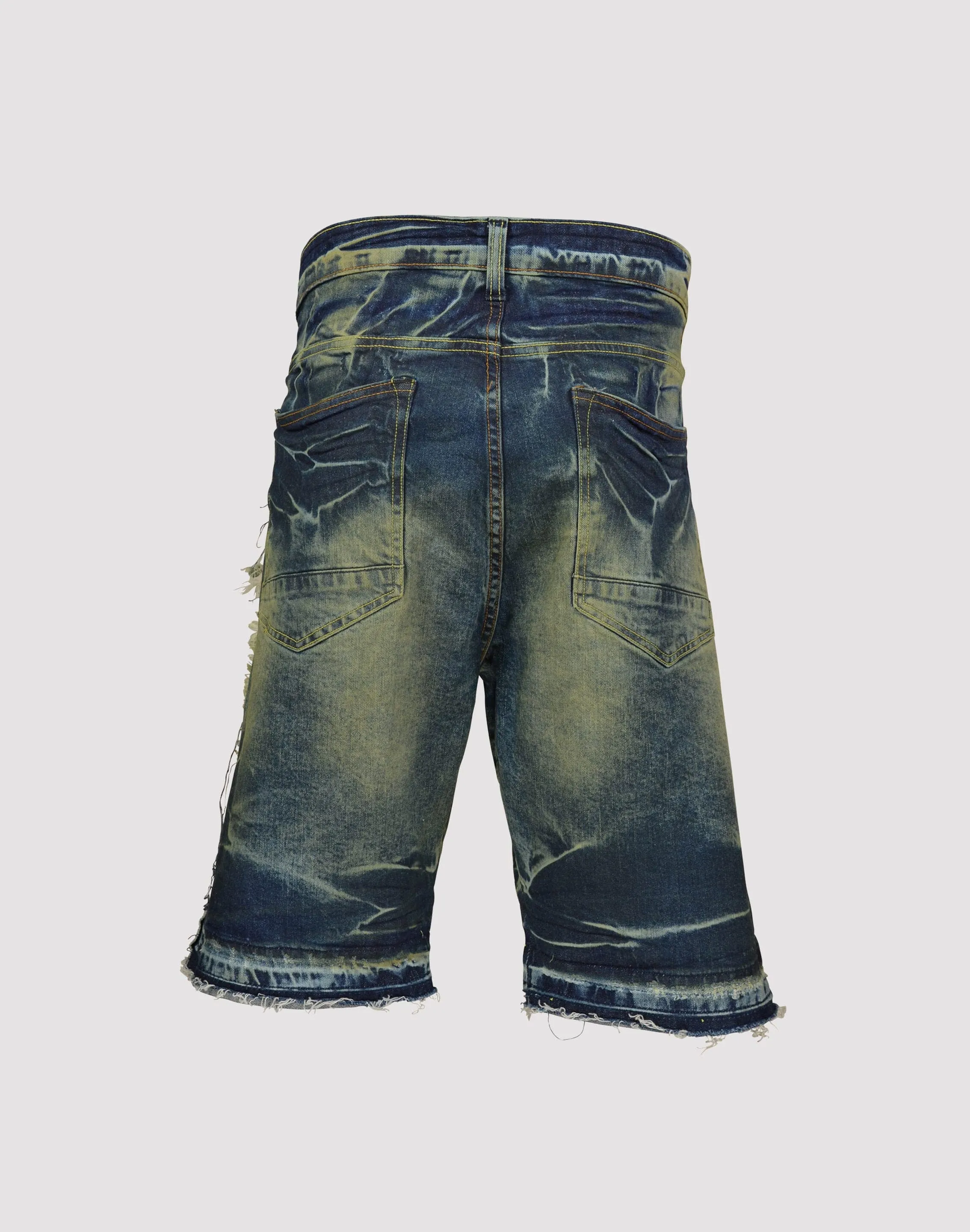 Lightweight Layering Grindhouse Frayed Edge Denim Shorts
