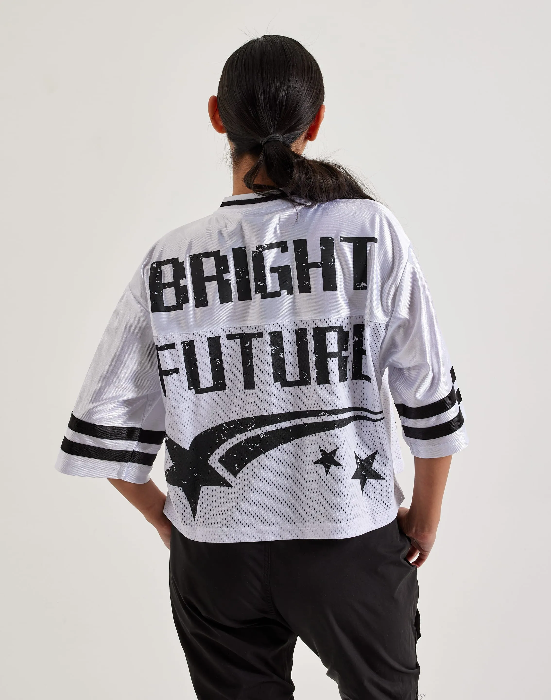 First Row Cropped Mesh Jersey Retro cool