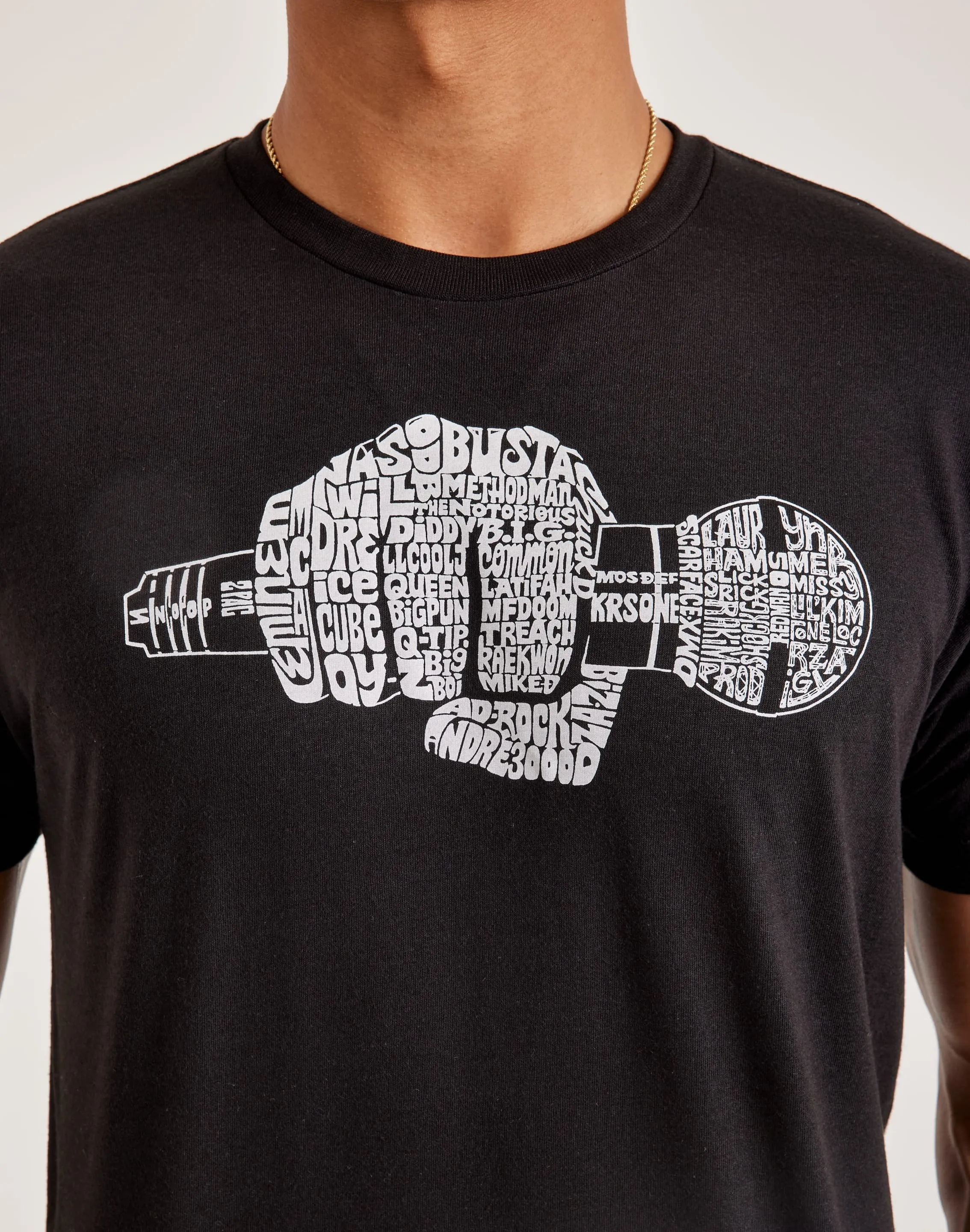 Event Vibe Wide Glow LA Pop Art Word Art '90s Rappers Tee