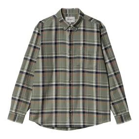 Carhartt WIP L/S Swenson Check Shirt - Park Stretch Fit Technology