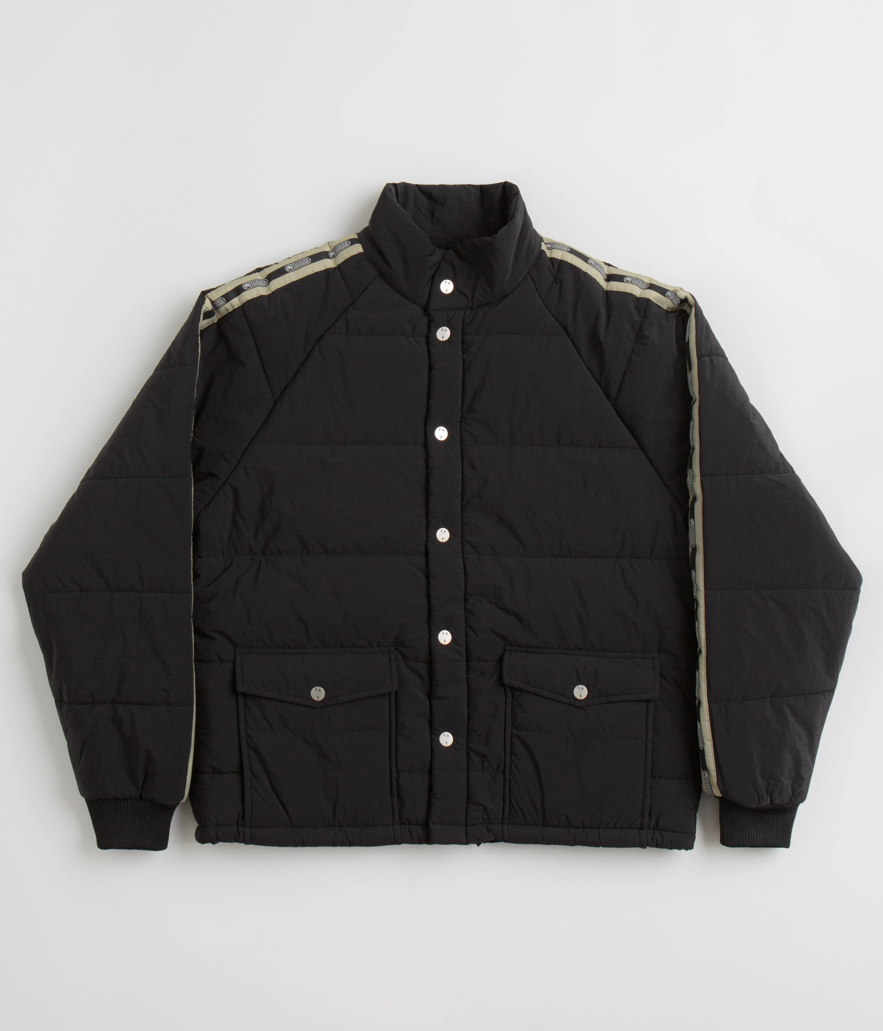Effortless Wear Fucking Awesome Dill Racing Puffer Jacket - Black
